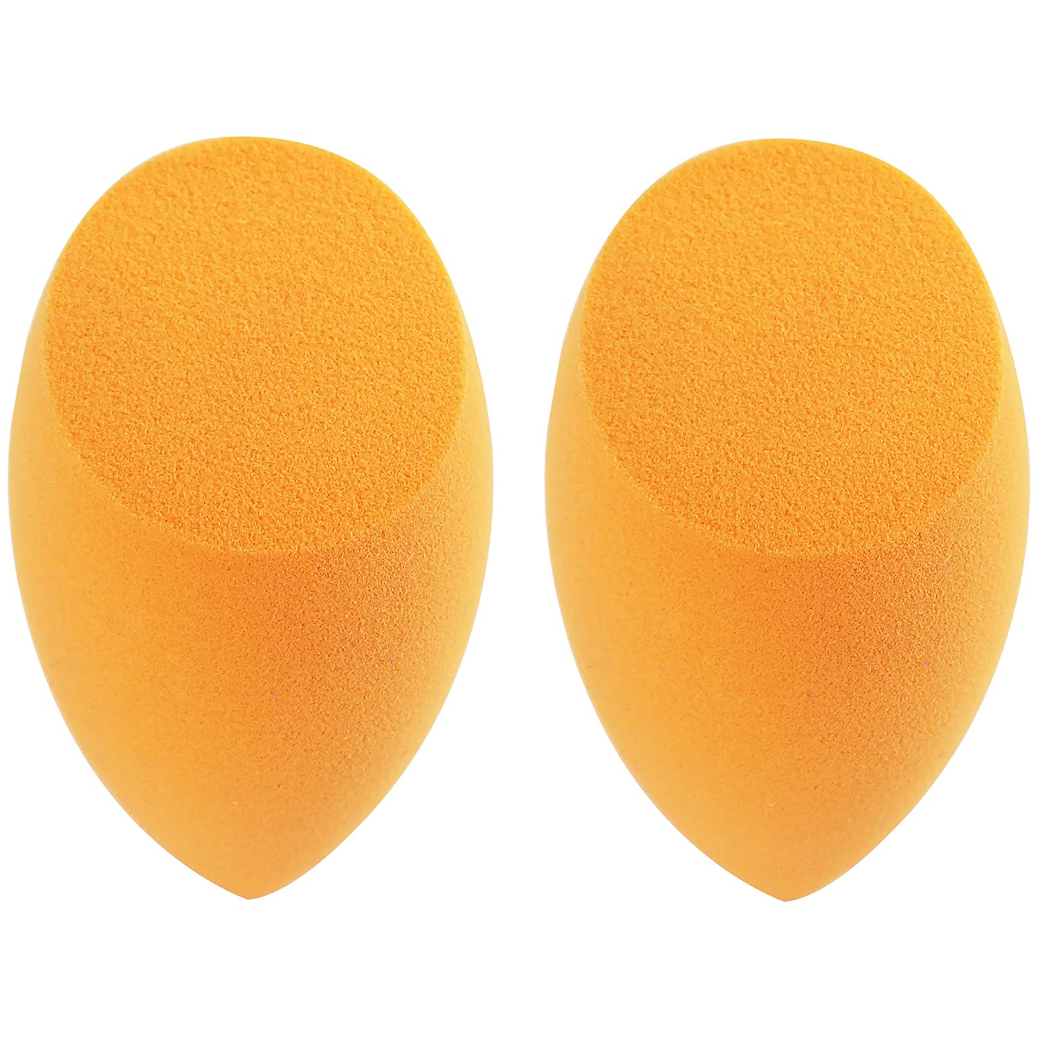 Real Techniques Miracle Complexion Sponge Duo, Makeup Blending Sponge, For Foundation, Offers Light To Medium Coverage, Natural, Dewy Makeup, Orange Sponge, Latex-Free Foam, 2 Count - Image 4